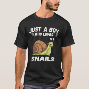 Nur ein Junge, der Lieben Schnecken Niedliche Schn T-Shirt
