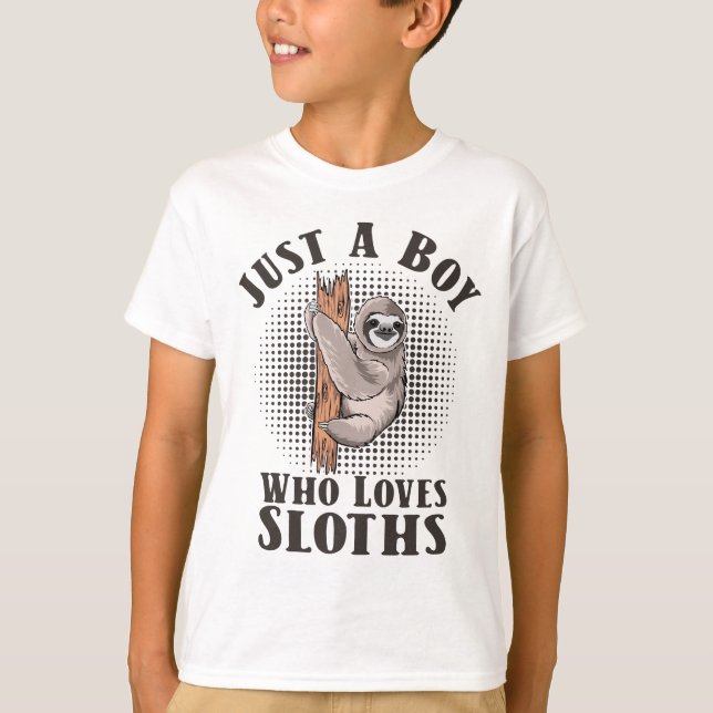 Nur ein Junge, der Lieben Sloths T-Shirt (Vorderseite)