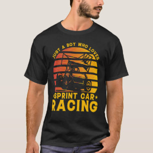 Nur ein Junge, der Lieben Sprint Car Racing T-Shirt