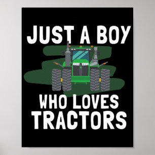 Nur ein Junge, der Lieben Tractor Driver Farm Poster