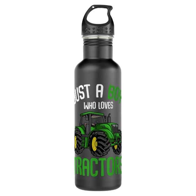 Nur ein Junge, der Lieben trainiert Bauernjunge Ki Edelstahlflasche (Vorderseite)