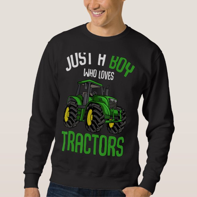 Nur ein Junge, der Lieben trainiert Bauernjunge Ki Sweatshirt (Vorderseite)