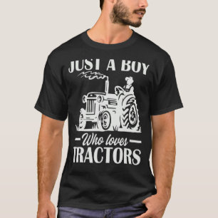 Nur ein Junge, der Lieben trainiert Bauernjunge Ki T-Shirt