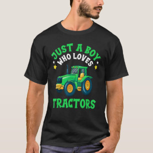 Nur ein Junge, der Lieben trainiert Kinder Bauernl T-Shirt