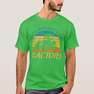 Nur ein Junge, der Lieben Traktoren, Traktor Junge T-Shirt