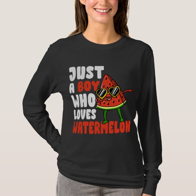 Nur ein Junge, der Lieben Watermelon Frucht Lover  T-Shirt (Vorderseite)