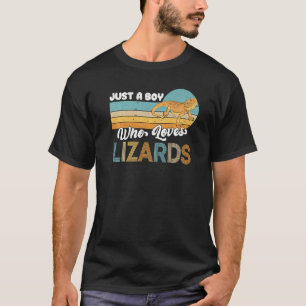 Nur ein Junge, der Lizards Liebe Retro Lizards Rep T-Shirt