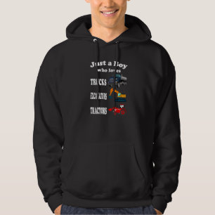 Nur ein Junge, der LKW-Bagger Liebe Tractors Ki Hoodie