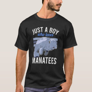 Nur ein Junge, der Manatees liebt Seekuh-Zooaufseh T-Shirt
