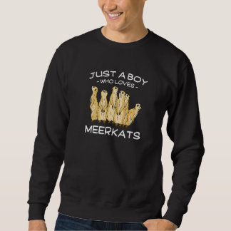 Nur ein Junge, der Meerkats Lieben Sweatshirt