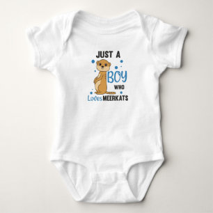 Nur ein Junge, der Meerkats Lieben - Zoo Animals Baby Strampler