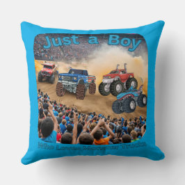 Nur ein Junge, der Monster Trucks Liebe Kissen