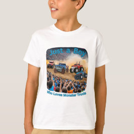 Nur ein Junge, der Monster Trucks Liebe T-Shirt