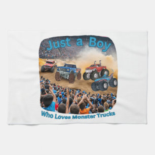 Nur ein Junge, der Monstertrucks liebt Geschirrtuch