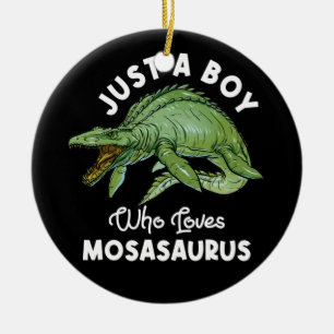Nur ein Junge, der Mosasaurus Dinosaurier Liebe Keramik Ornament