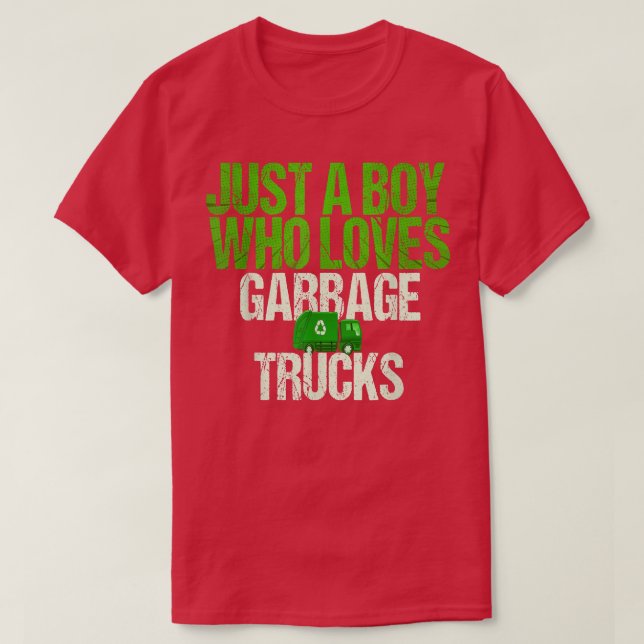 Nur ein Junge, der Mülltransporter Liebe T-Shirt (Design vorne)