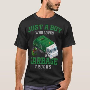 Nur ein Junge, der Müllwagen Recycling-Geburtstag T-Shirt