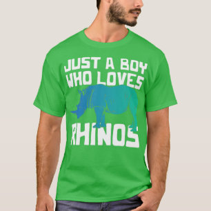 Nur ein Junge, der Nashörner Rhinoceros liebt T-Shirt