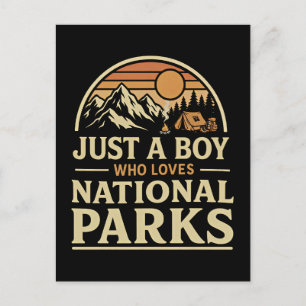 Nur ein Junge, der Nationalparks liebt Postkarte