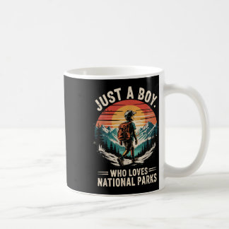 Nur ein Junge, der Nationalparks Retro Wandern C l Kaffeetasse