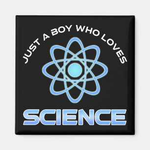 Nur ein Junge, der Naturwissenschaften liebt Magnet