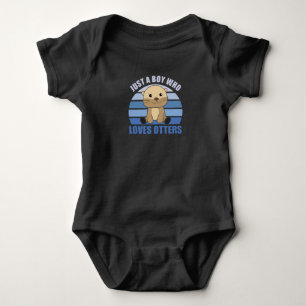 Nur ein Junge, der Otter liebt Süßer Otter Baby Strampler
