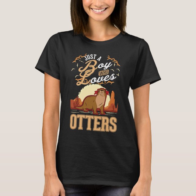 Nur ein Junge, der Otters Lieben T-Shirt (Vorderseite)