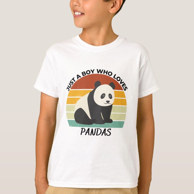 Nur ein Junge, der Pandas Liebe T-Shirt (Vorderseite)