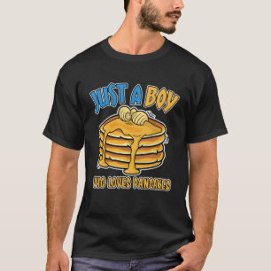 Nur ein Junge, der Pfannkuchen liebt Frühstückspfa T-Shirt