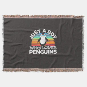 Nur ein Junge, der Pinguine Liebe Decke