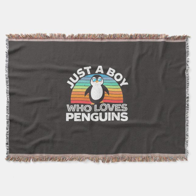 Nur ein Junge, der Pinguine Liebe Decke (Vorderseite)