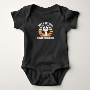 Nur ein Junge, der Pinguine Liebe - Niedlicher Pin Baby Strampler