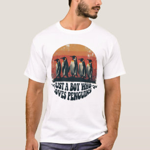 Nur ein Junge, der Pinguine Liebe T-Shirt