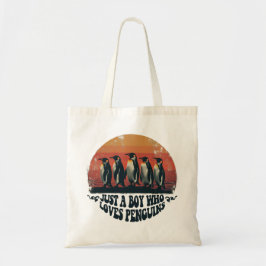 Nur ein Junge, der Pinguine Liebe Tragetasche