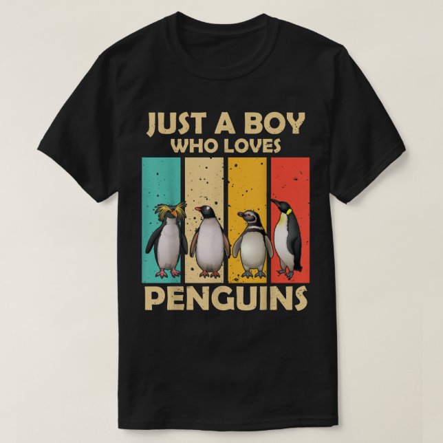 Nur ein Junge, der Pinguine Niedliche Pinguine Zoo T-Shirt (Design vorne)