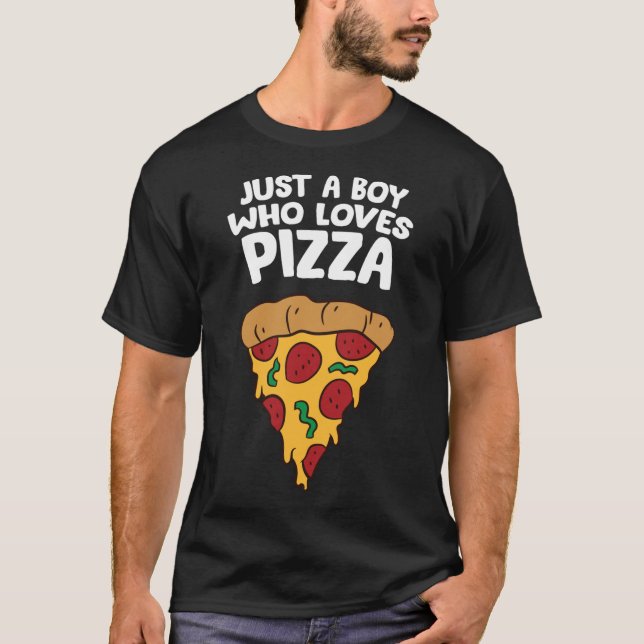 Nur ein Junge, der Pizza Liebe T-Shirt (Vorderseite)