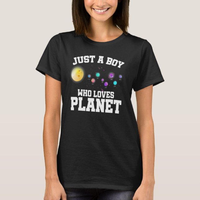 Nur ein Junge, der Planet Solar System Space Sci L T-Shirt (Vorderseite)