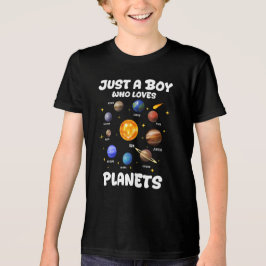 Nur ein Junge, der Planeten liebt Sonnensystem Tri-Blend Shirt