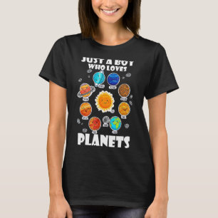 Nur ein Junge, der Planeten und Solaranlagen Liebe T-Shirt
