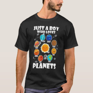 Nur ein Junge, der Planeten und Solaranlagen Liebe T-Shirt