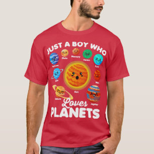 Nur ein Junge, der Planets Fun Solar System Spac L T-Shirt