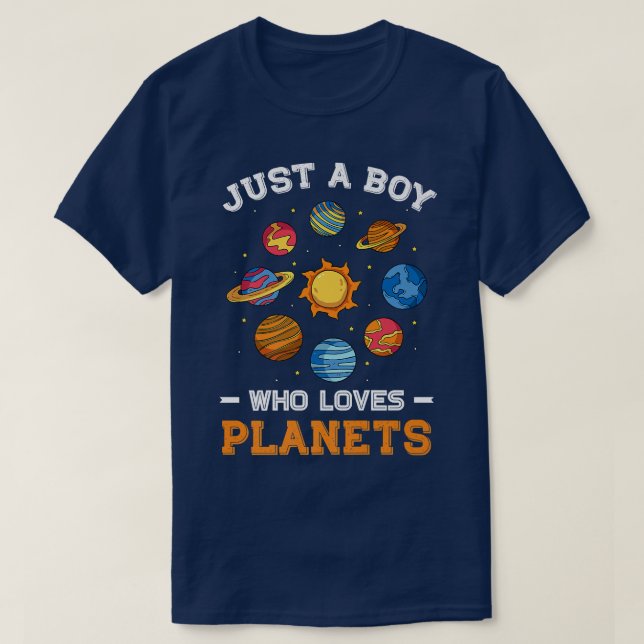 Nur ein Junge, der Planets Solar Space Science Lie T-Shirt (Design vorne)