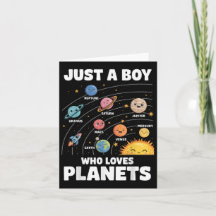 Nur ein Junge, der Planets Solar System Science Li Karte