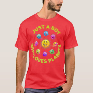 Nur ein Junge, der Planets Solar System Science Li T-Shirt