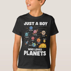 Nur ein Junge, der Planets Solar System Science Li T-Shirt