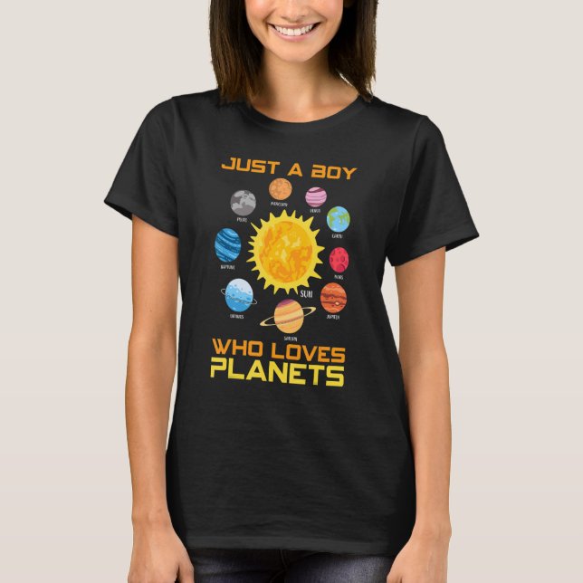 Nur ein Junge, der Planets Solar System Space SA L T-Shirt (Vorderseite)