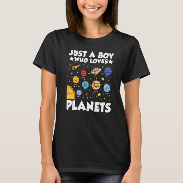 Nur ein Junge, der Planets Solar System Space SA L T-Shirt (Vorderseite)