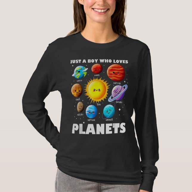 Nur ein Junge, der Planets Solar System Space SA L T-Shirt (Vorderseite)