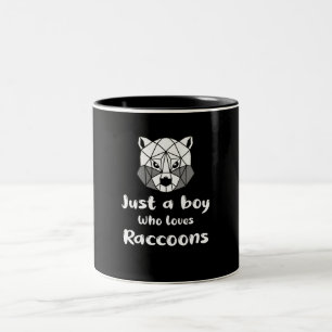 Nur ein Junge, der Raccoon Liebe Zweifarbige Tasse