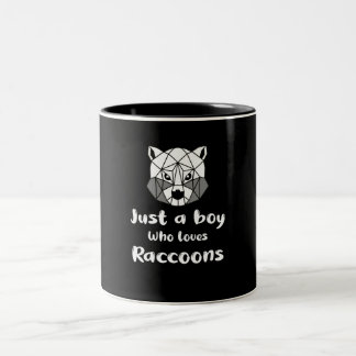Nur ein Junge, der Raccoon Liebe Zweifarbige Tasse